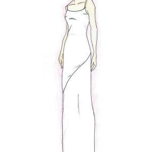 Chloe, maxi slip haljina
